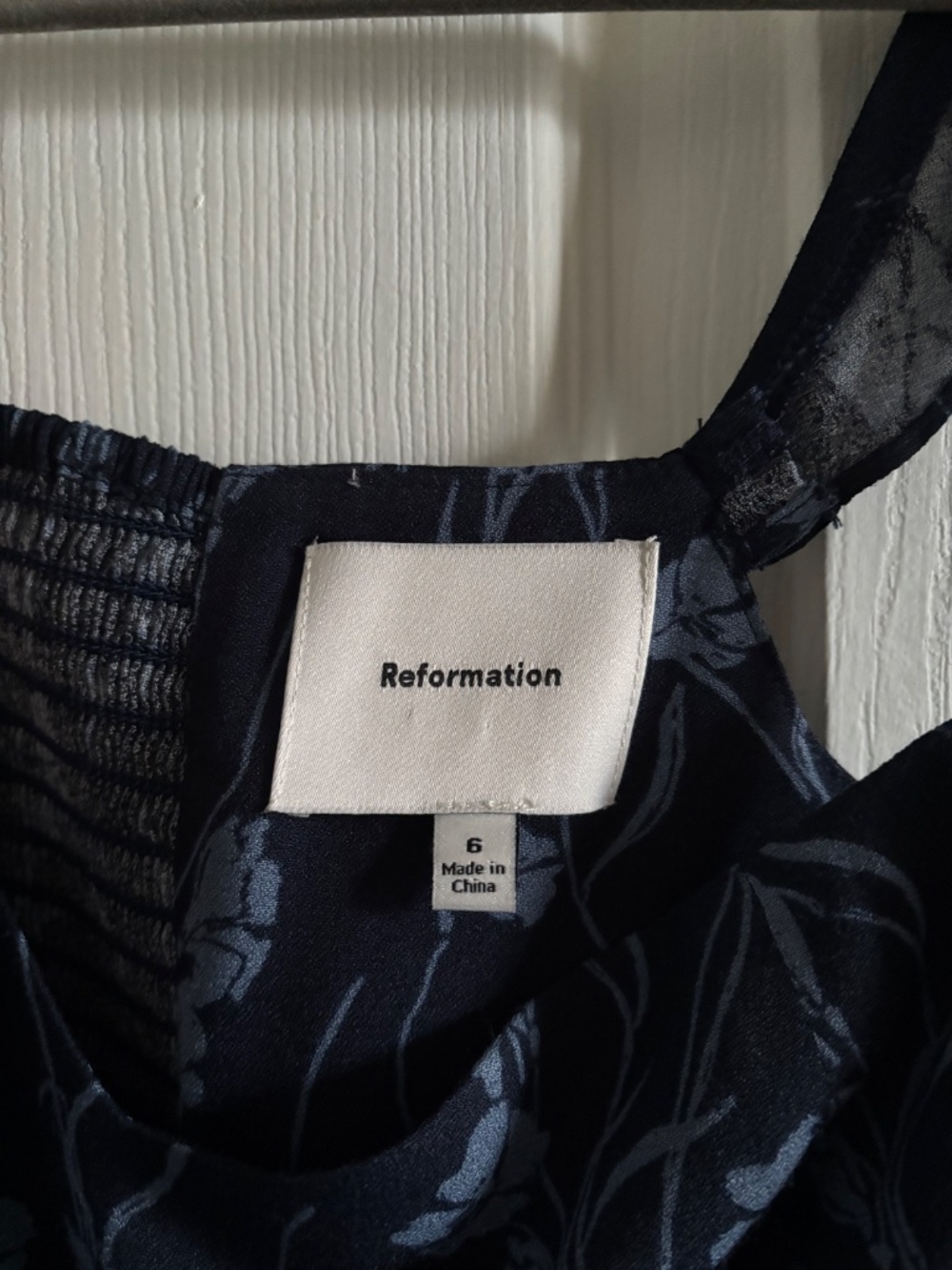 Reformation Bryson Dress Blue - Size 6 - Picture 6 of 6